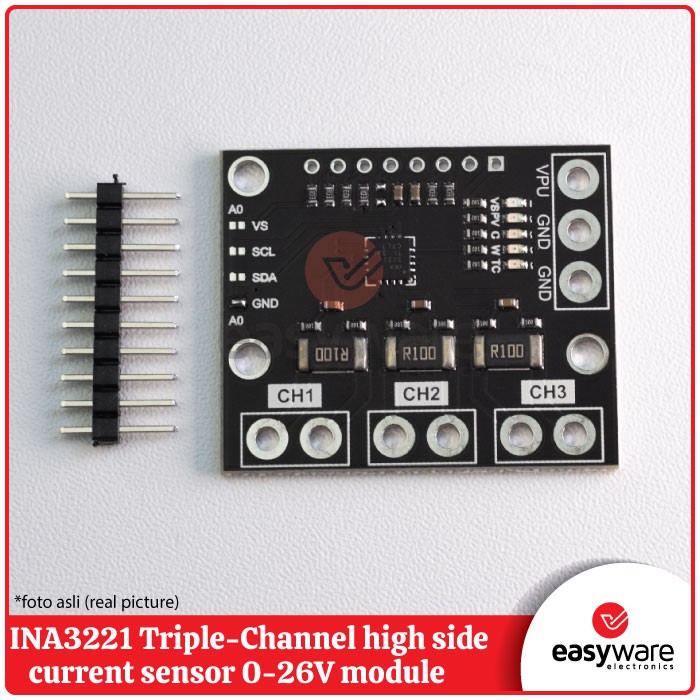 INA3221 Triple-Channel high side current sensor 0-26V module