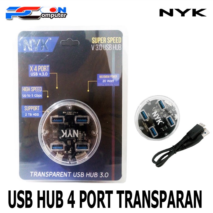 USB hub 3.0 4port nyk transparan NYK