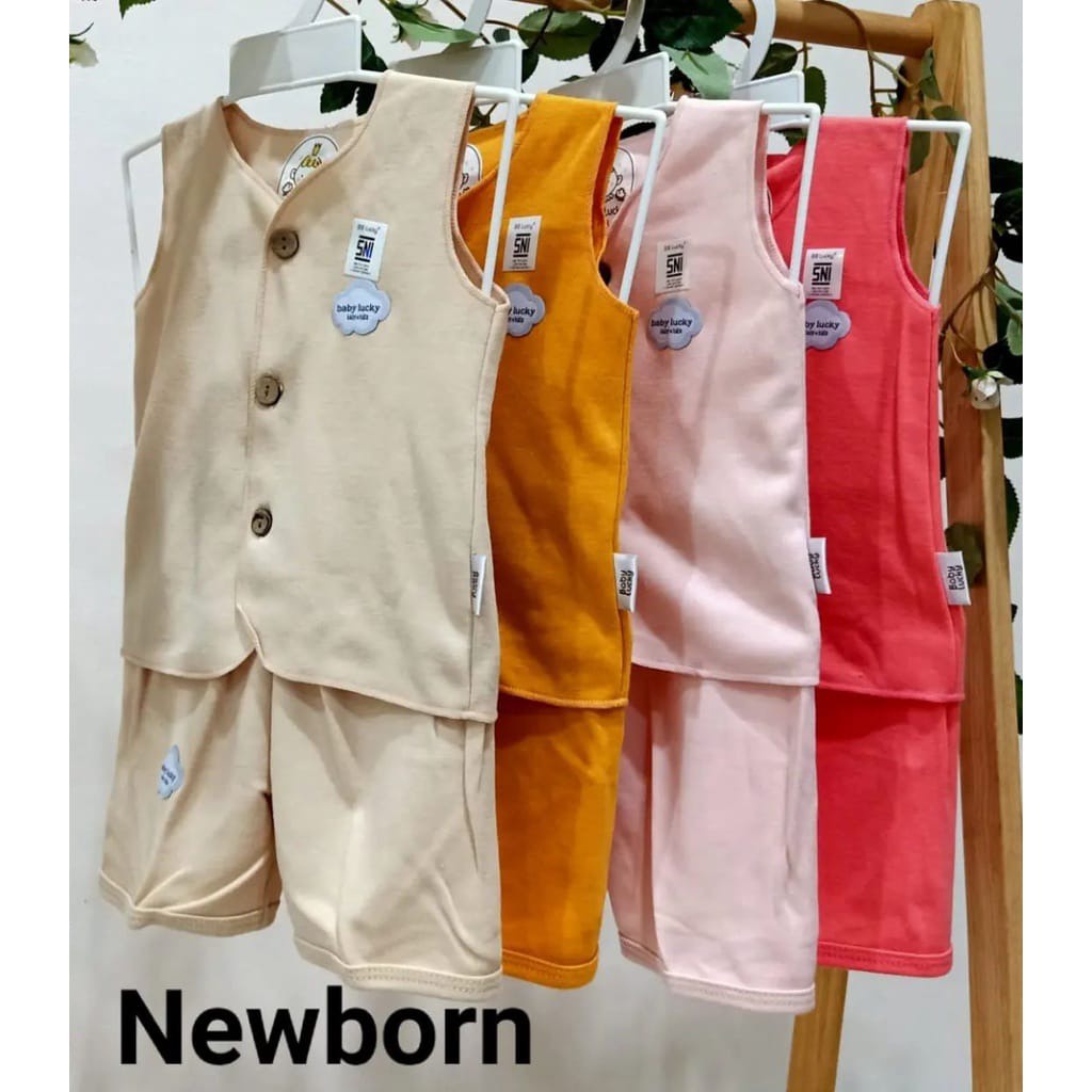 Baby Lucky Stelan Kutung Bayi Polos Newborn 0-3M