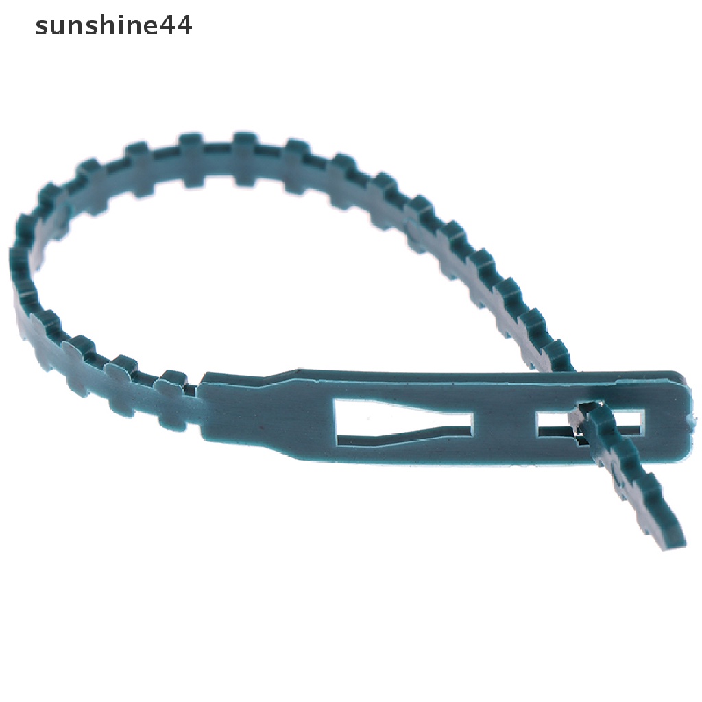 Sunshine 50pcs Kabel Ties Plastik Adjustable Reusable Untuk Pohon / Tanaman Rambat