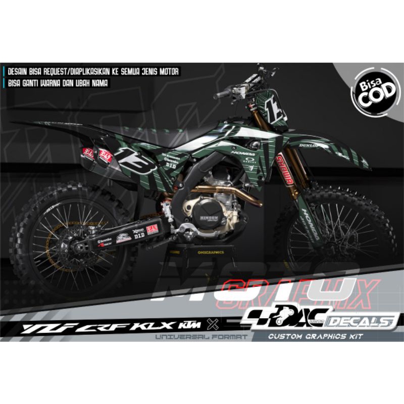 sticker decal honda CRF kode 13 army grafis keren