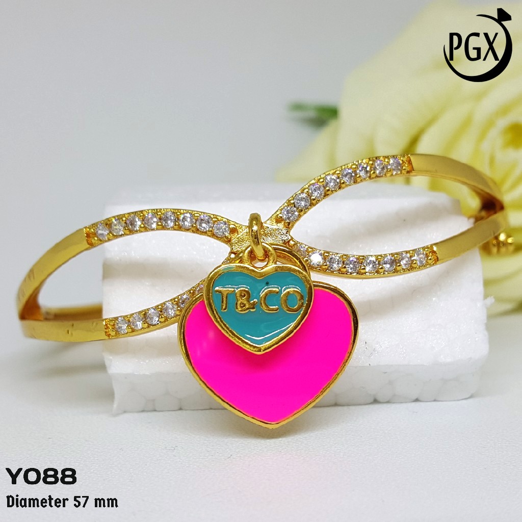 PGX Gelang Xuping Wanita Bangkok Bangle Aksesoris Perhiasan Lapis Emas - Y088