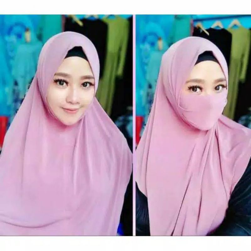 jilbab instan masker
