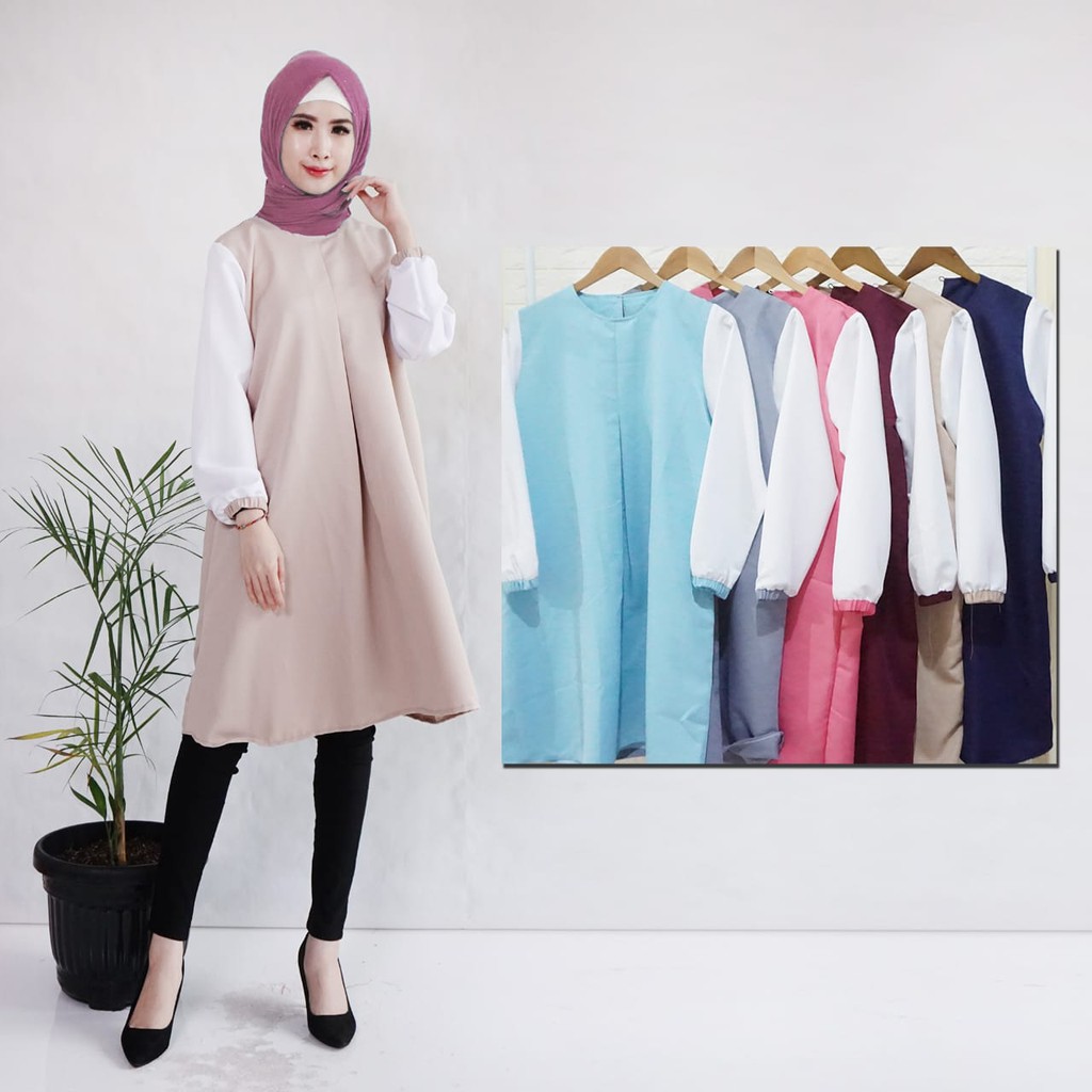 Atasan Tunik Maya Coklat Susu