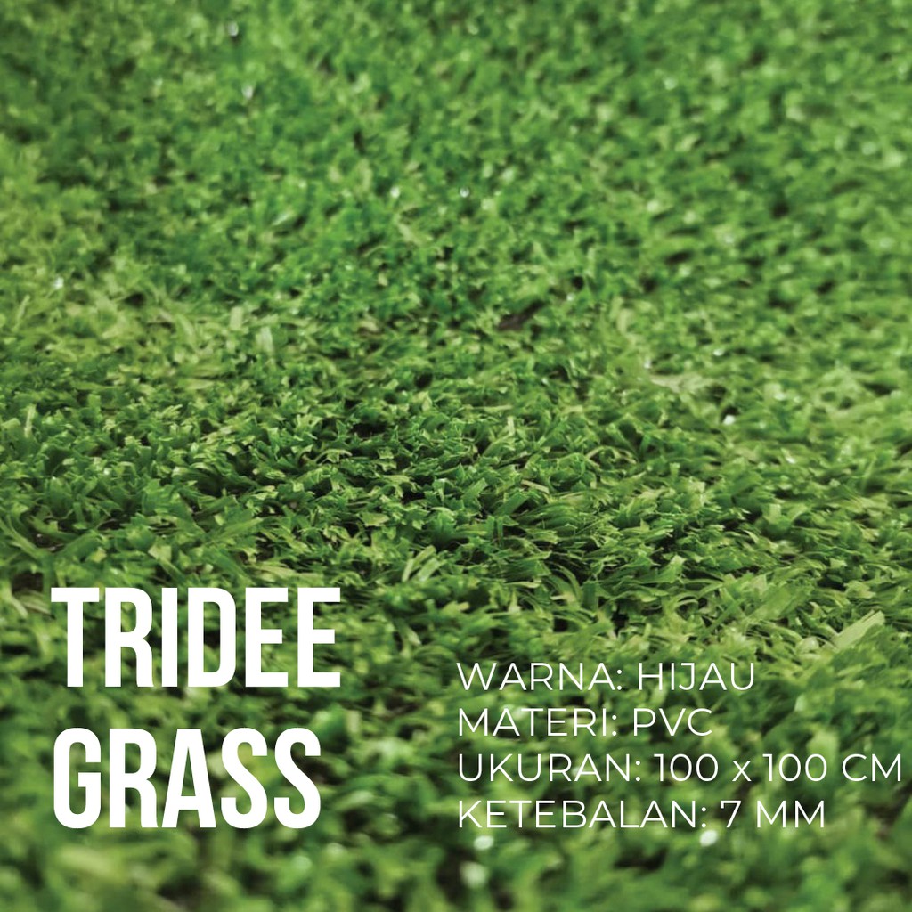 Karpet Rumput Palsu sintetis artificial 7MM 100 x 100CM | TRIDEE GRASS