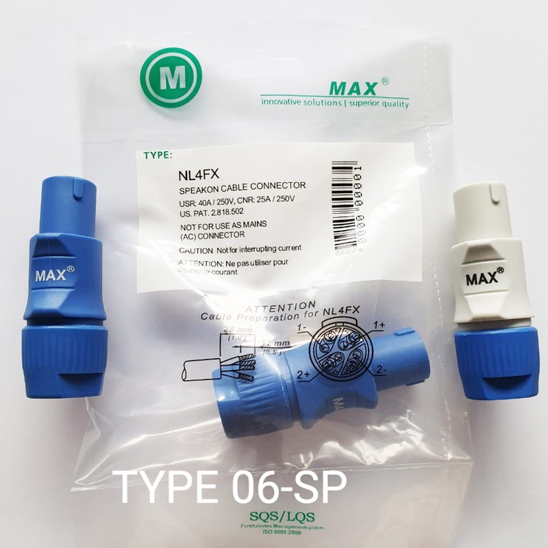 JACK SPEAKON KABEL AUDIO PLUG MAX SPEAKON CABLE CONNECTOR SPEAKER TWIST CONNETOR NEUTRIK