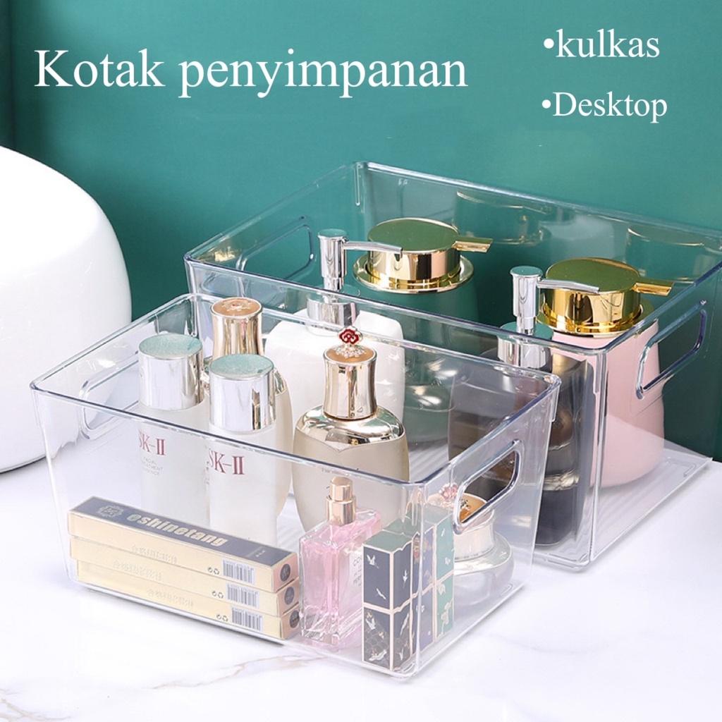 Storage Kulkas/ Kotak Penyimpanan / Organizer kulkas / Kotak Serbaguna dengan Handle