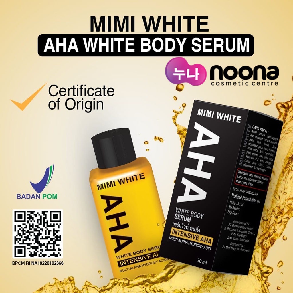 MIMI WHITE AHA White Body Serum Intensive AHA 30ml BPOM