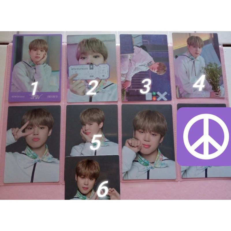 OFFICIAL PHOTOCARD JIMIN SOWOOZOO 8 UNYEL MINYAK TELON