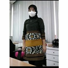 Dress etnik baju tenun jepara dress tenun mix toyobo DTB99