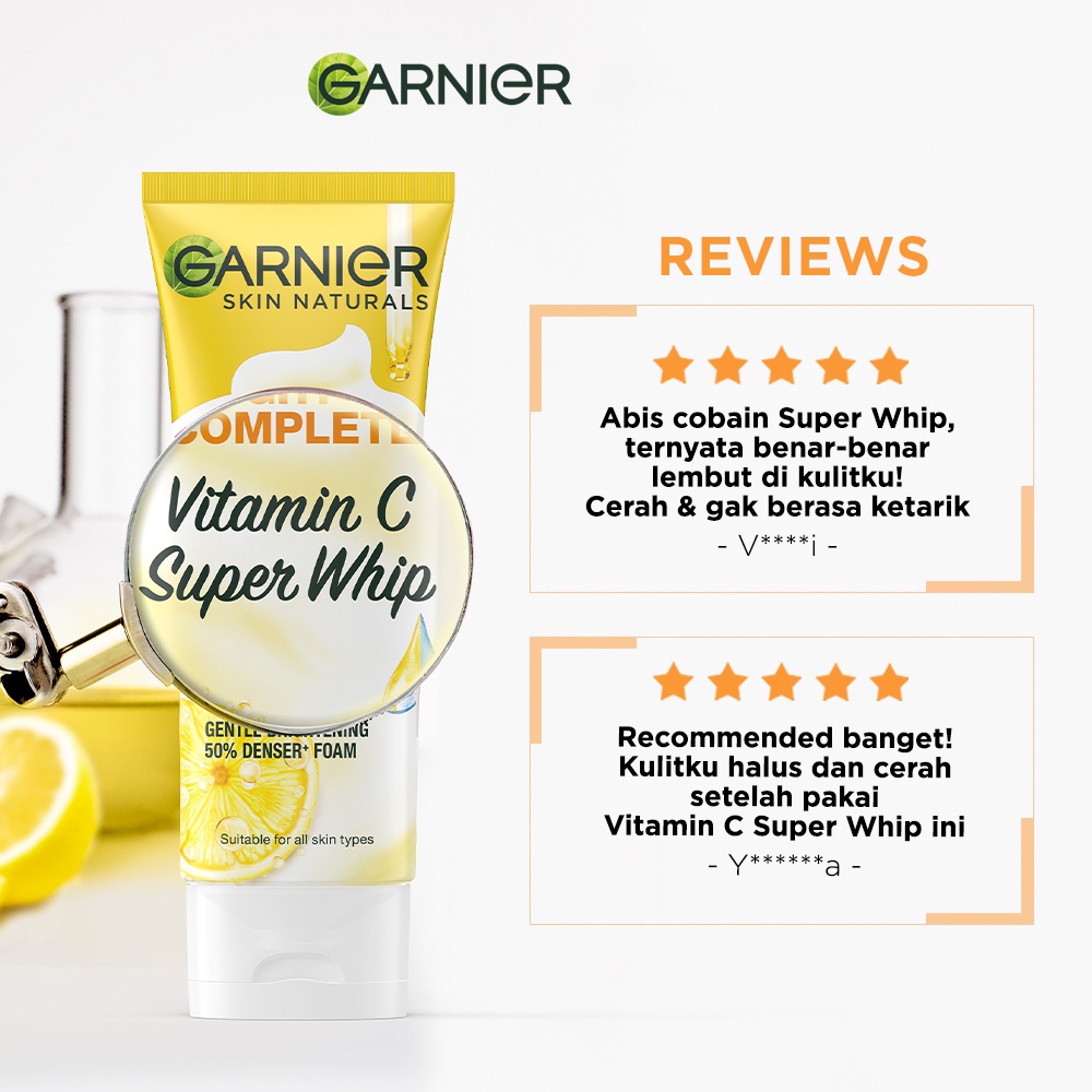 GARNIER Bright Complete Vitamin C Super Whip Foam 100mL