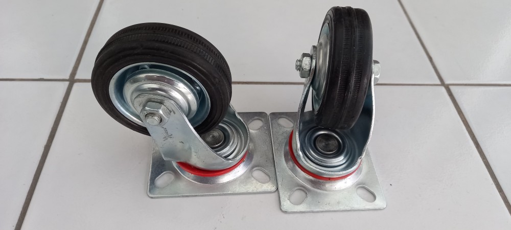 Roda Caster Kaster Etalase Troli Karet 3 Hidup