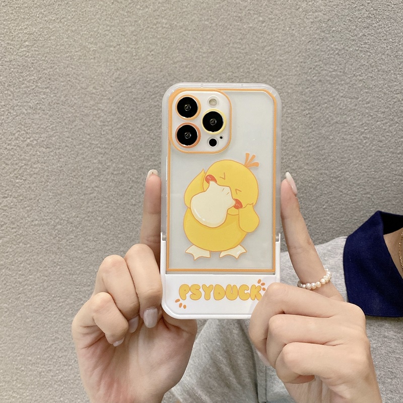 Casing iPhone 11 12 13 Pro MAX X XR XS MAX 7 8 Plus Motif Bebek Lucu Tahan Jatuh