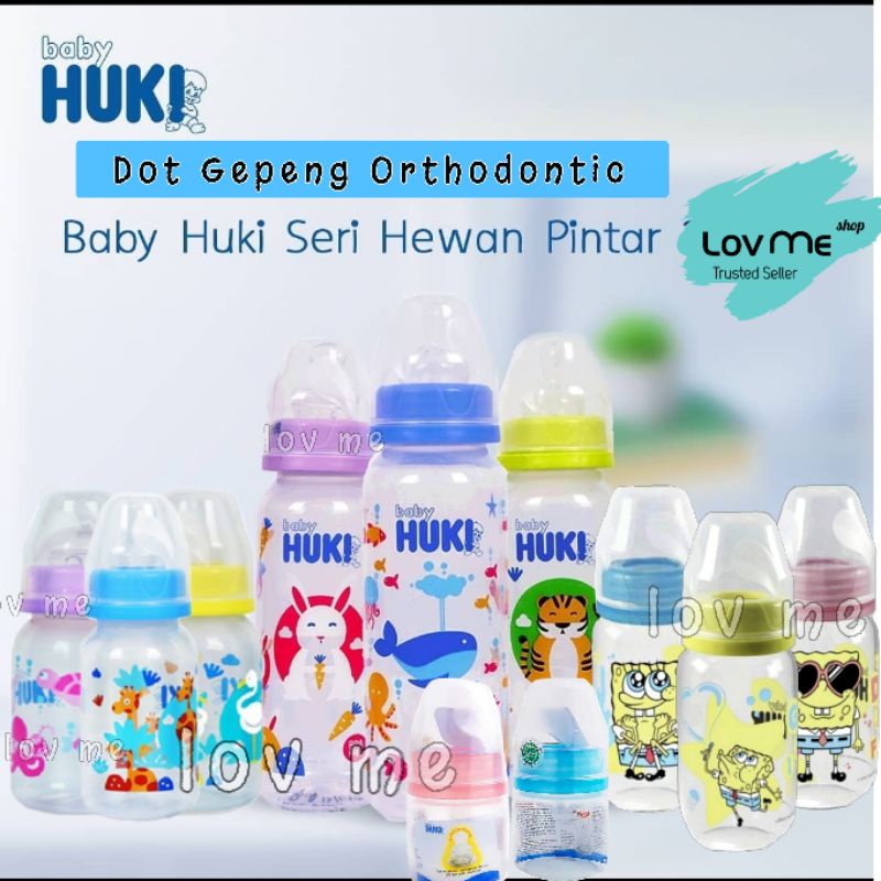 lov me❤️ Baby Huki Dot Gepeng Botol susu Bayi Dot Orthodontic 60ml 120ml 240ml