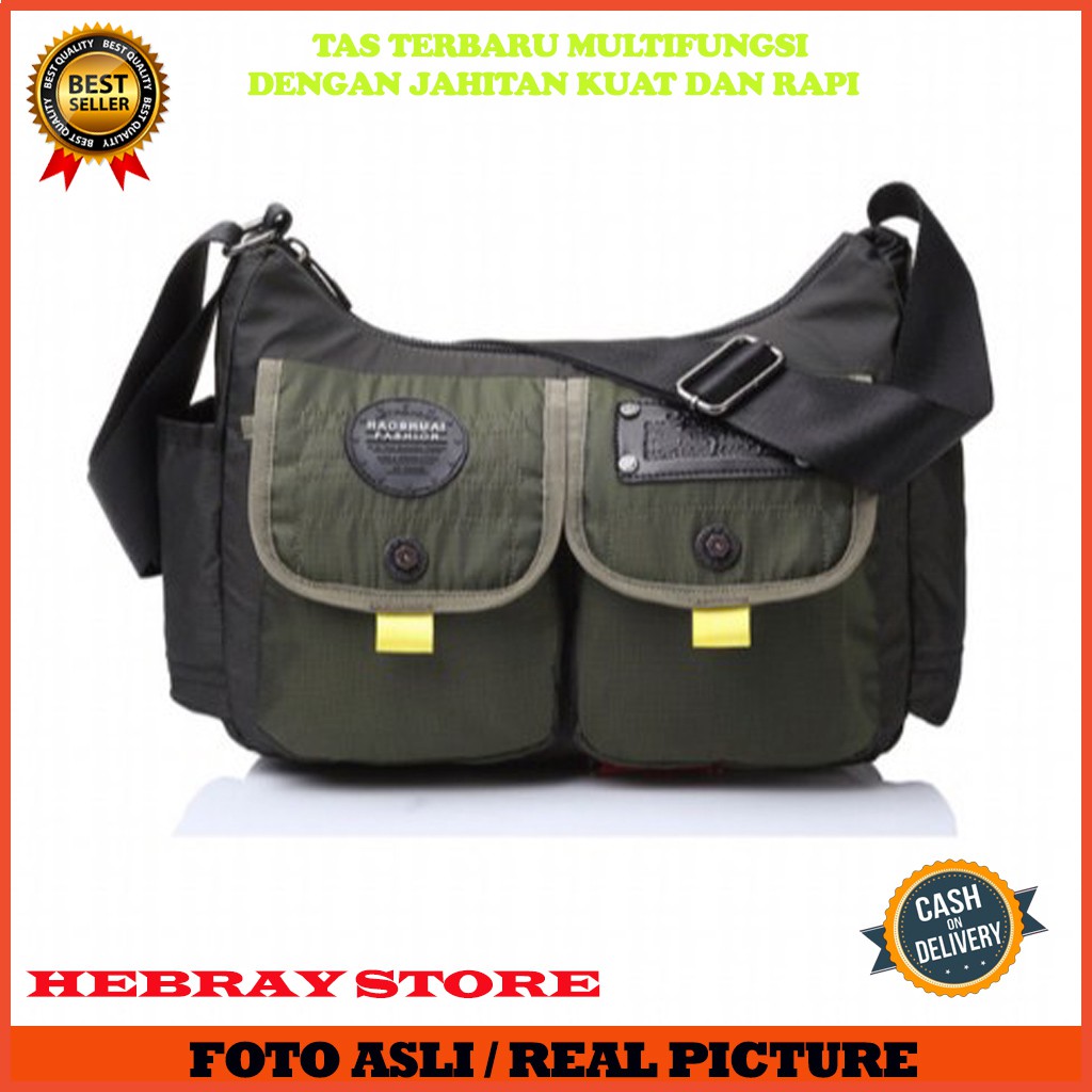 Tas selempang pria premium slingbag distro murah Tas cowok slempang I4V9 COD JS_Tas Pria Slempang Ta