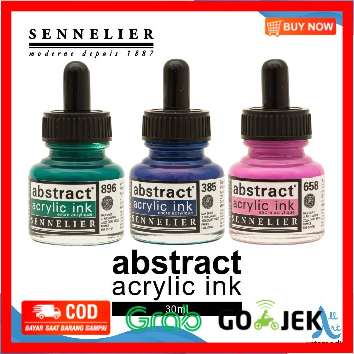 

(BISA COD) Tinta Akrilik Sennelier Abstract Ink 30ml Acrylic Ink Paint - 03/03 - Vermilion