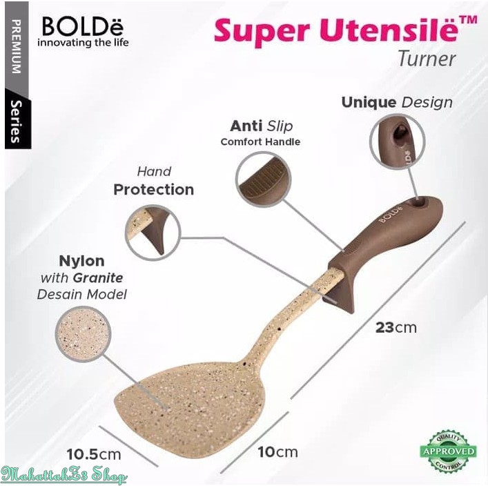 BOLDe Super Utensil Turner - Sodet - Sutil - Spatula- bolde- alat masak- spatula bolde