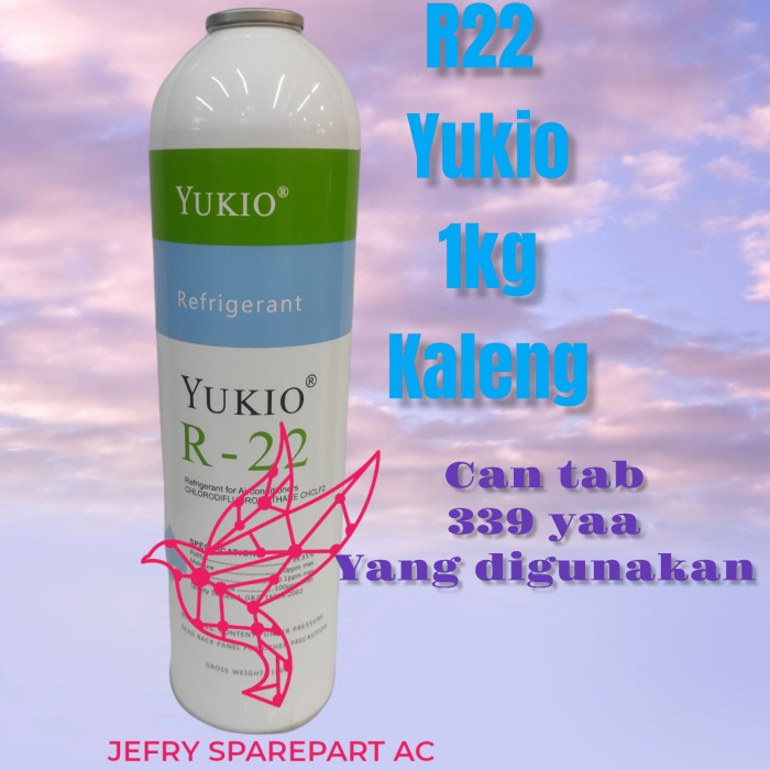 FREON R22 YUKIO 1KG REFRIGERANT KALENG / DRAT BESAR 339