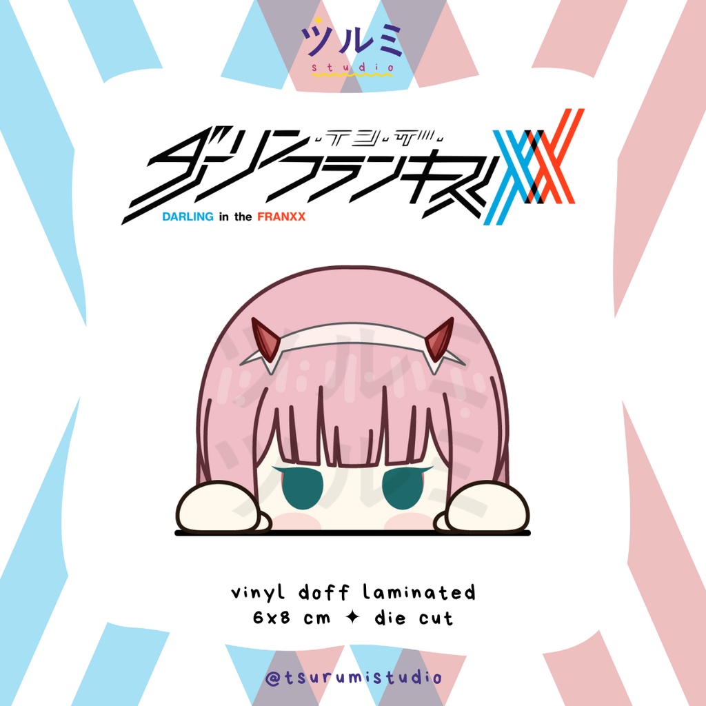 

Darling in The Franxx: Zero Two Peeking Sticker / Peeker Sticker / Stiker Ngintip by tsurumistudio