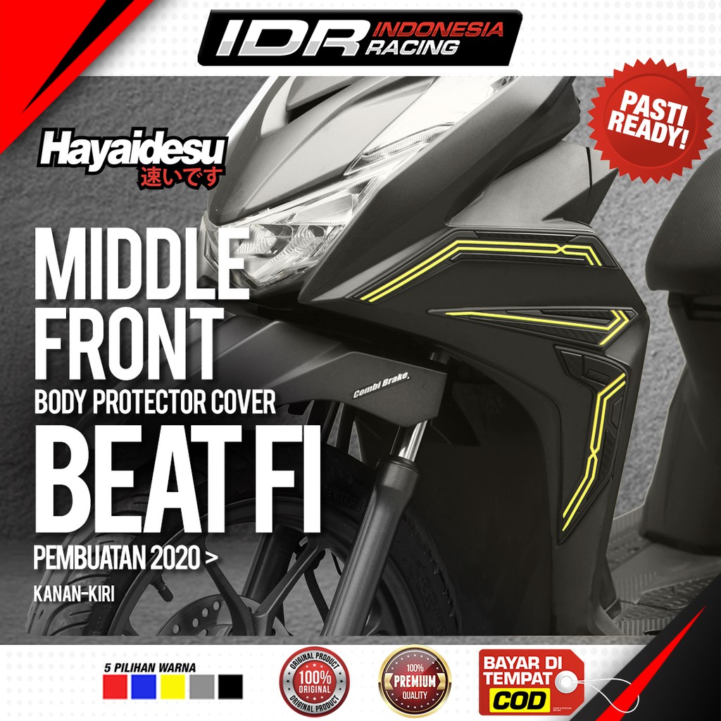 Hayaidesu BEAT New fi 2020 Deluxe Middle Front Cover Body Protector Aksesoris Honda