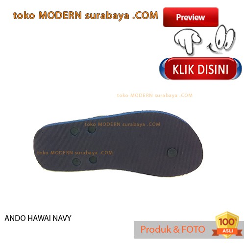 ANDO HAWAI NAVY sandal jepit flat casual