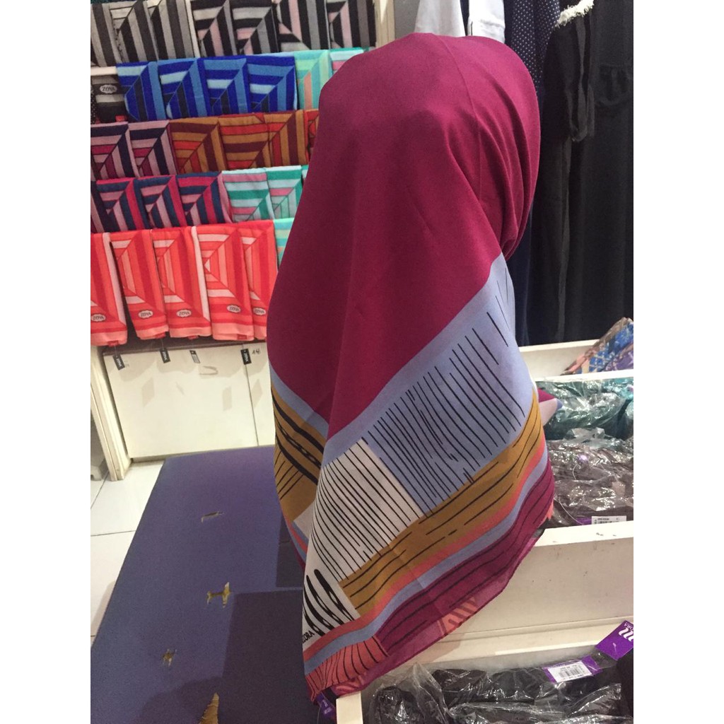 jilbab segi empat mezora banggai pink