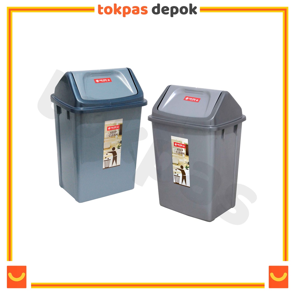 [TERMURAH] Lion Star Tempat Sampah Segi Tutup Goyang Tempat Sampah Swing Bin Untuk Dapur Tempat Samp