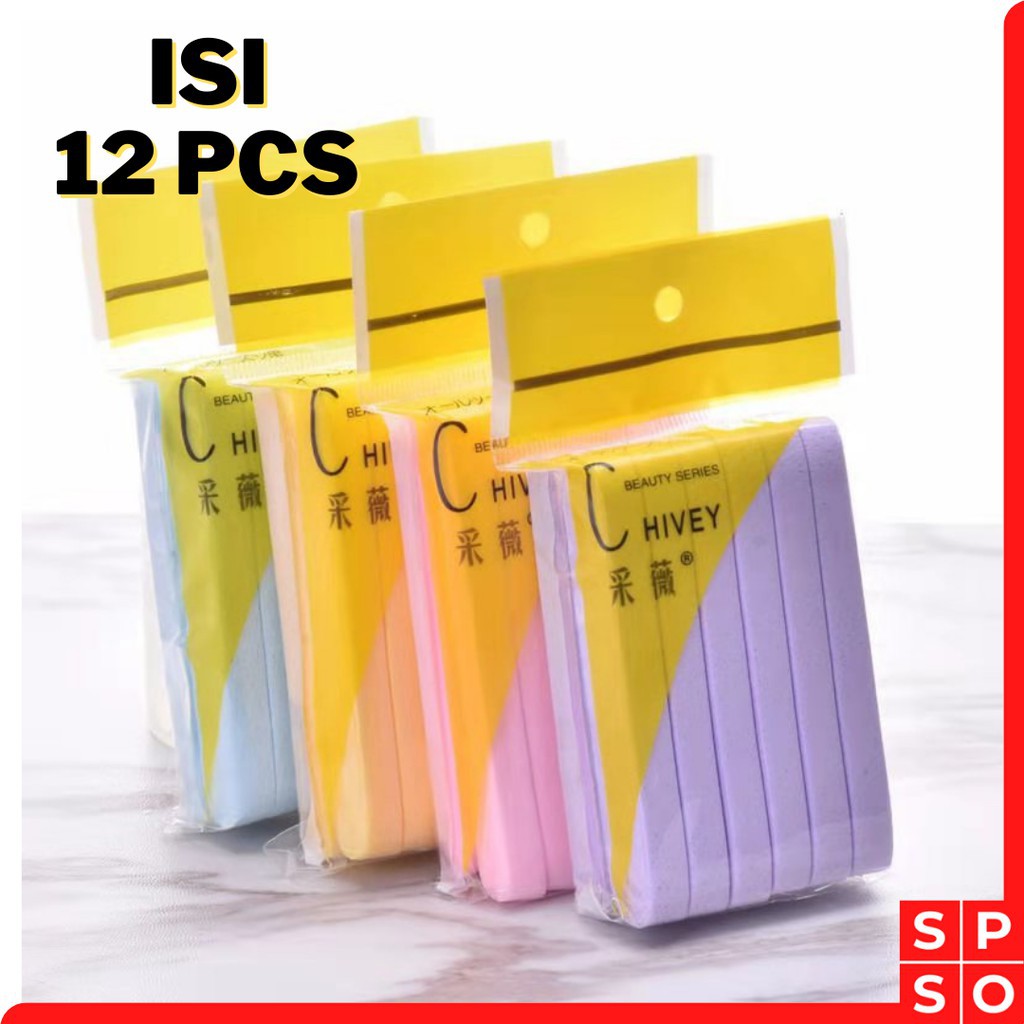 Sponge Stick isi 12 Pc / Spons Kentang Pembersih Wajah / Compressed Facial Sponge