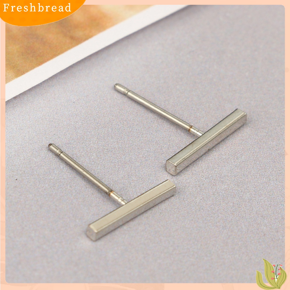[TERLARIS]Women Men Fashion T Bar Alloy Ear Stud Earrings Party Jewelry Birthday Gift