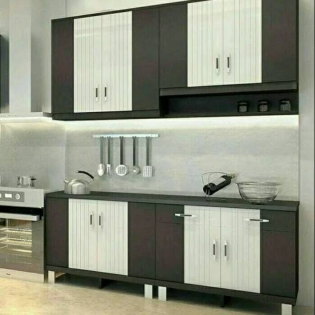 Paket RAk dapur atau lemari kitchen set atas 4 pintu dan kitchen set