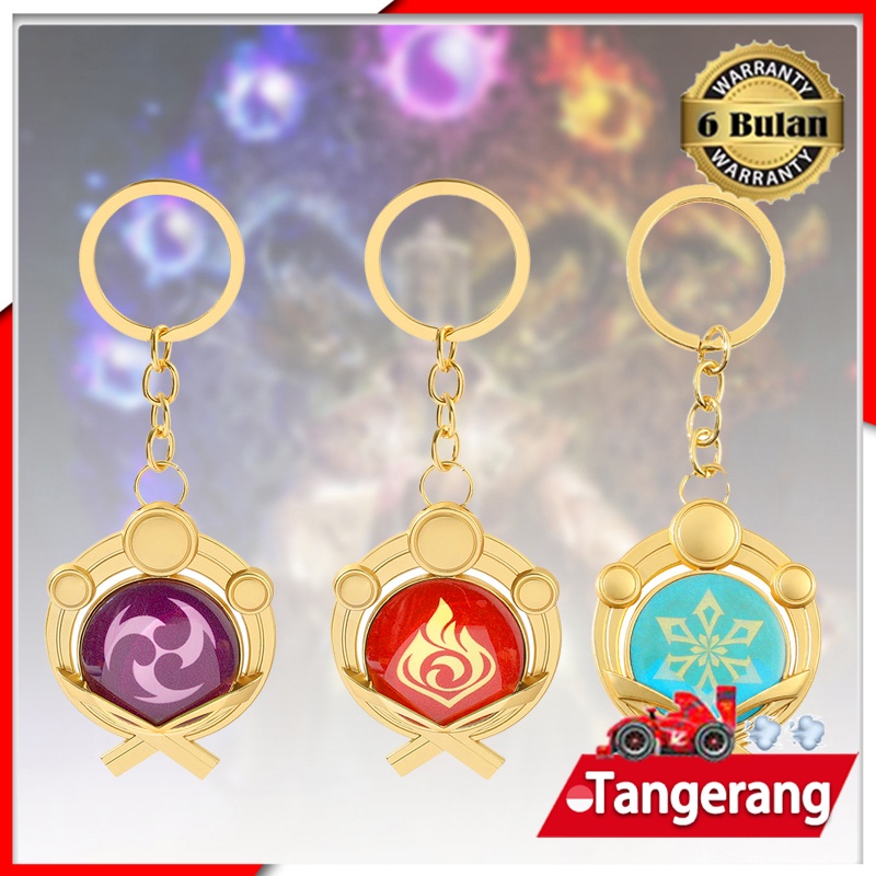 Genshin Impact Inazuma Keychain Key Chain Gantungan Kunci Genshin Impact /Gantungan Kunci God 's Eye Glow In Dark/Genshin Impact keychain