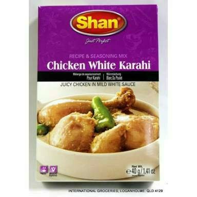 

Shan Chicken White Karahi 40gr/bumbu instan/bumbu india/bumbu import