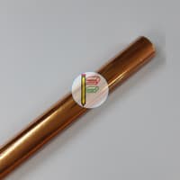 

Kertas Metalik warna Orange Cokelat Mengkilap untuk Sampul Buku Kertas Kado per pack isi 10 Lembar