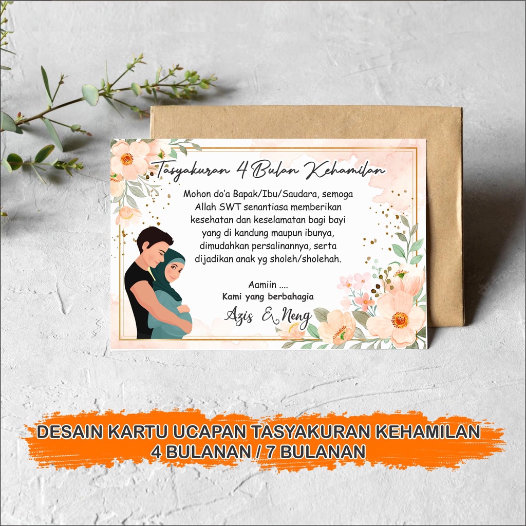 

Tasyakuran kehamilan 4 bulanan atau 7 bulanan desain bisa riquest