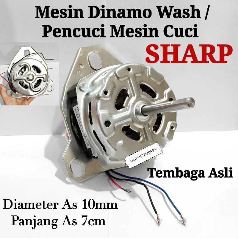 Dinamo Wash , TEMBAGA   , Dinamo Mesin Cuci Pencuci, Motor Pencuci  SHARP 150W