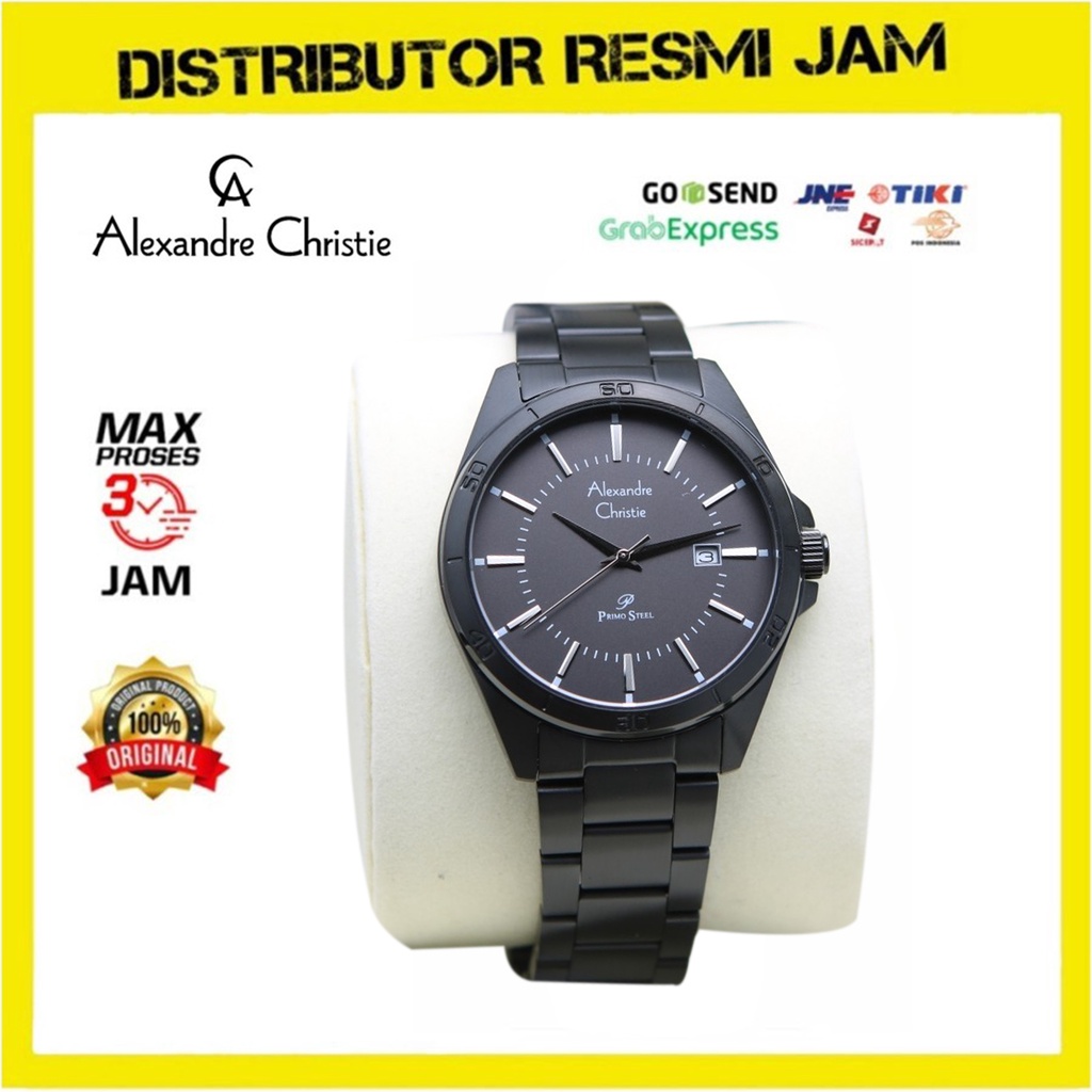 Jam Tangan Pria Alexandre Christie AC1011 AC 1011 Full Black