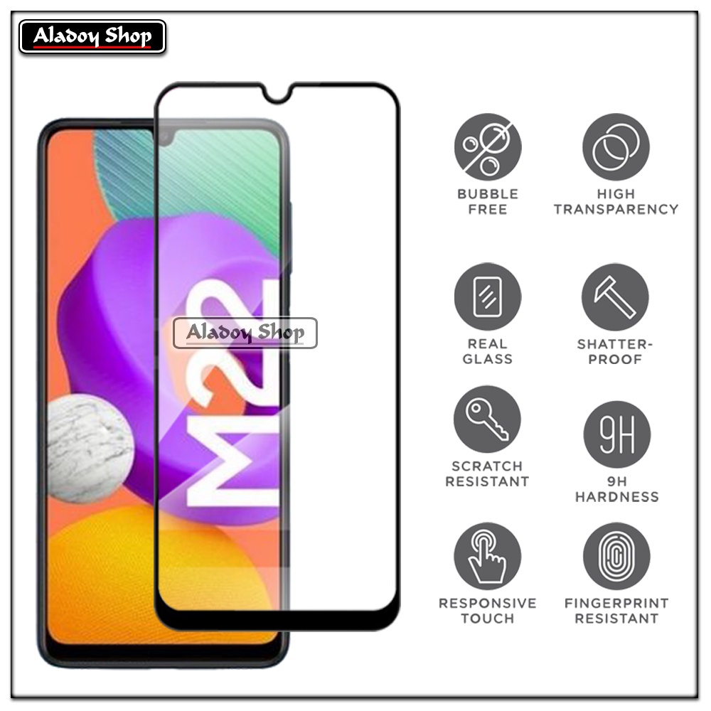 PROMO 3 IN 1 PAKET Tempered Glass SAMSUNG M22 Free Tempered Glass Camera dan Skin Carbon