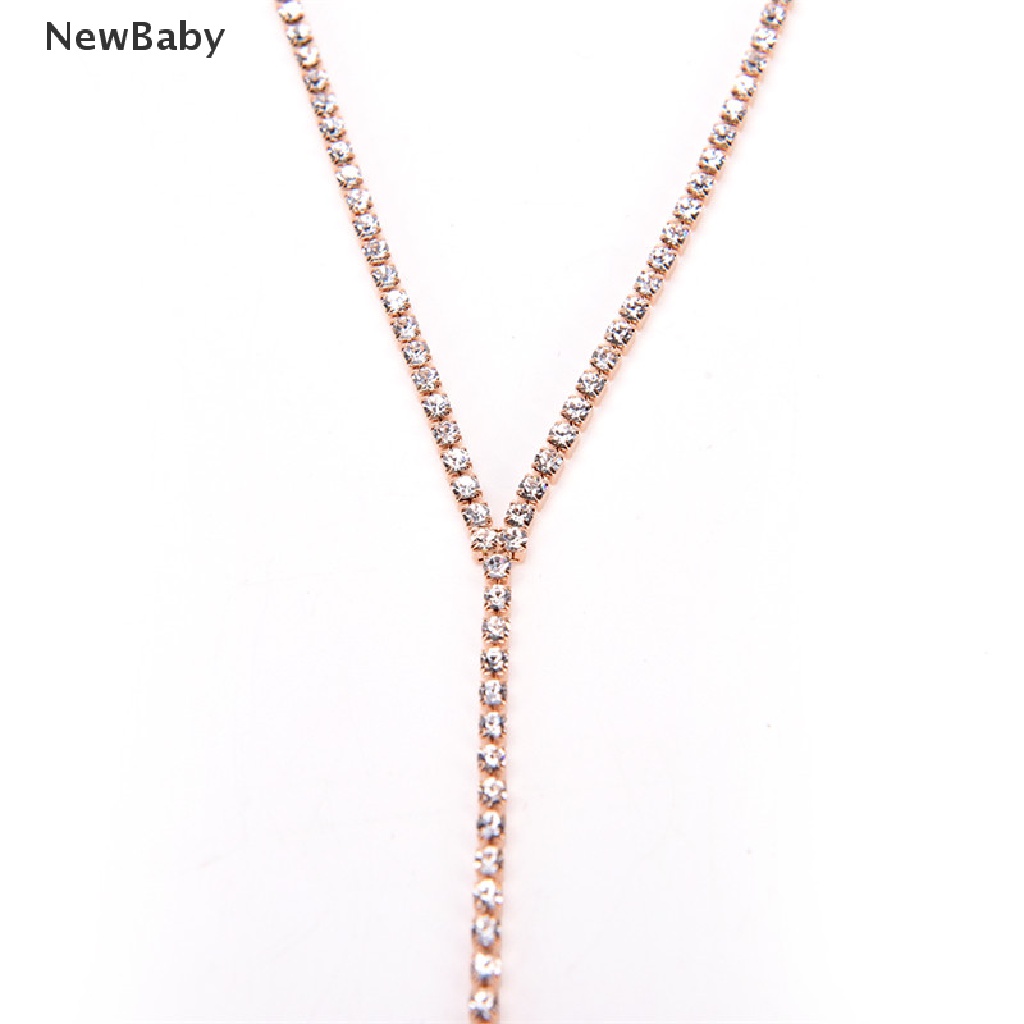 NewBaby Fashion Women Clavicle Necklace Rhinestone Pendant Chain Choker Collar Jewelry ID