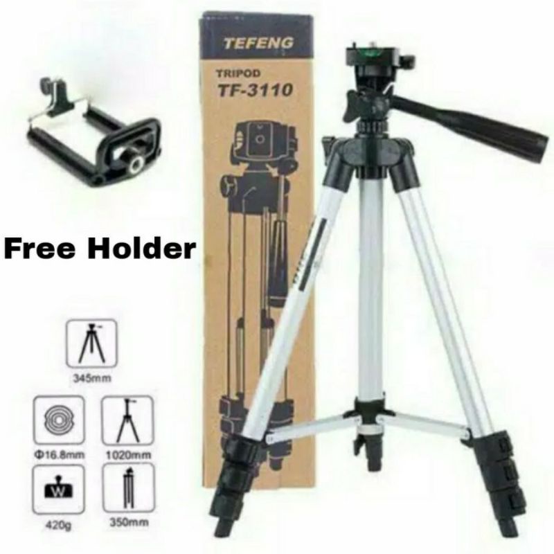 Tripod Handphone Tripod Kamera 3110 1 Meter Free Holder