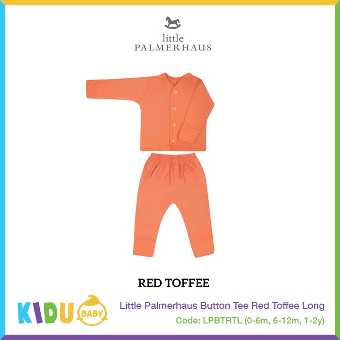 Little Palmerhaus Button Tee Long Baju Bayi Baju Anak Lengan Panjang Celana Panjang Kidu Baby