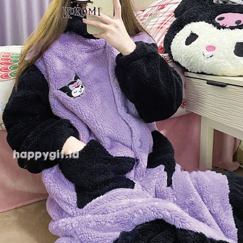 KUROMI KOSTUM ONESIE BAJU TIDUR DASTER PIYAMA KIGURUMI