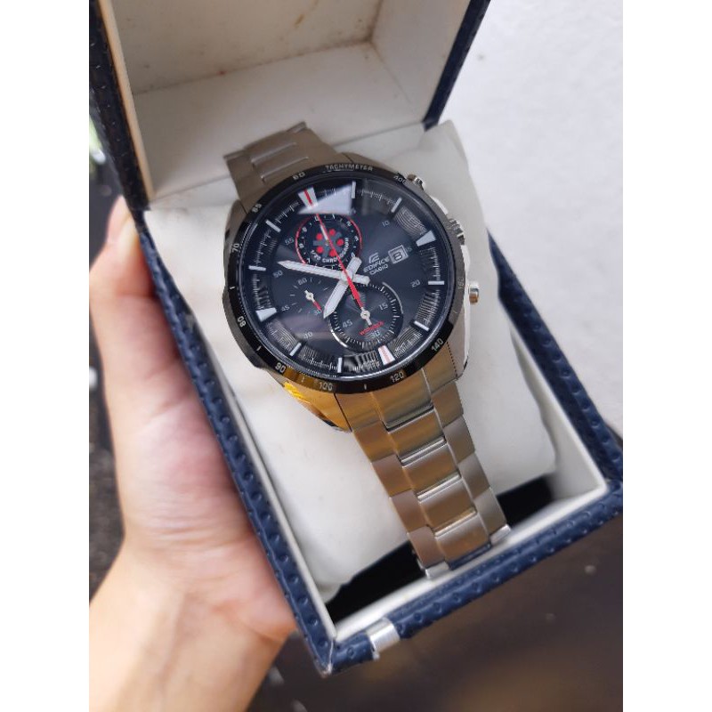 PRELOVED JAM TANGAN CASIO EDIFICE EFR - 530 SBBJ SOLAR POWER ORIGINAL