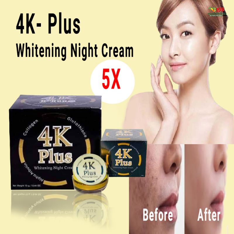 4K PLUS WHITENING CREAM 5X. READY JAKARTA ORIGINAL 100%