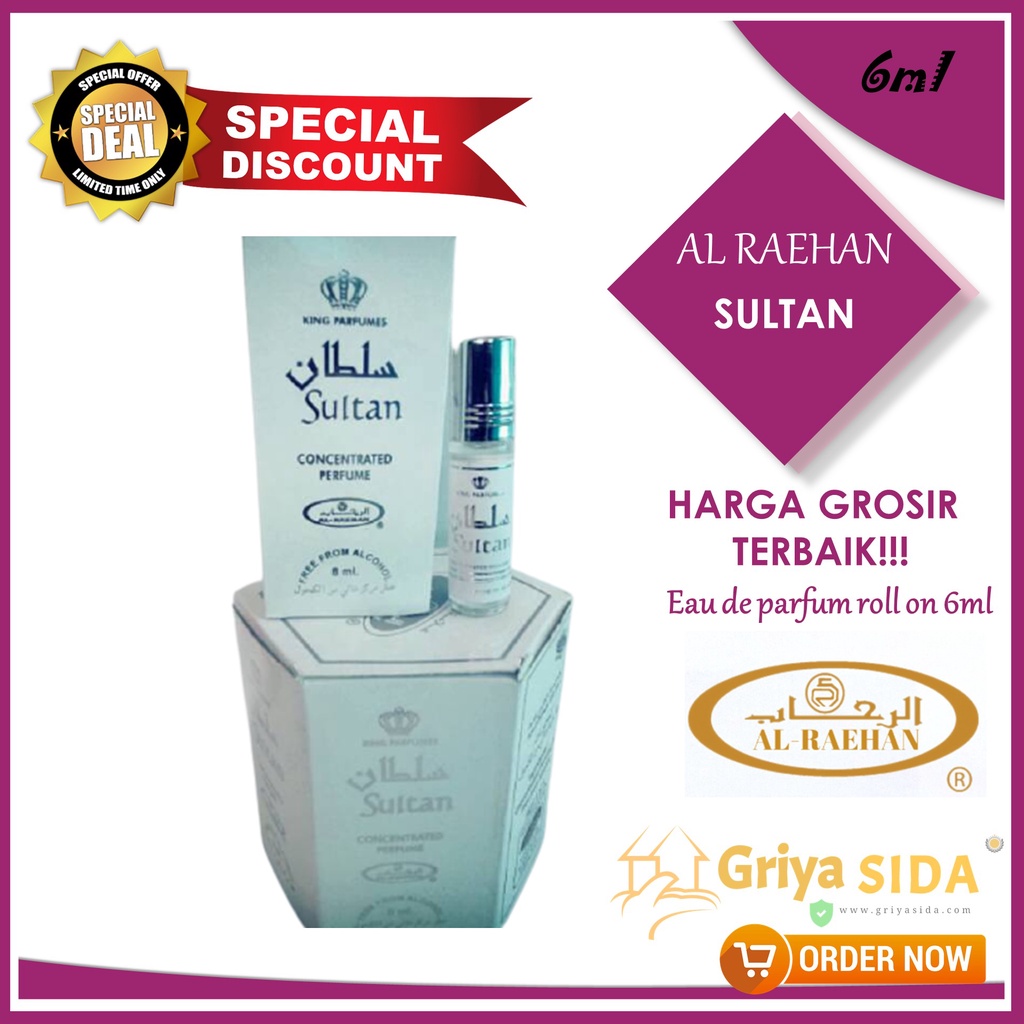 Parfum Sultan 6ml alraehan aroma sultan al raehan mirip al rehab parfum Harga grosir PROMO!!