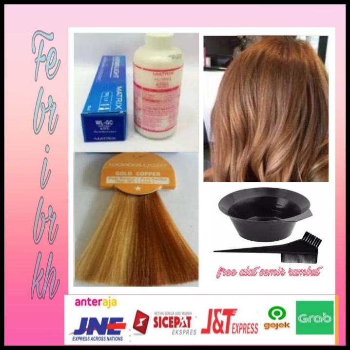 Cat Rambut Matrix Wonder Light Gold Copper Wl-Gc Plus Oxidant Cream