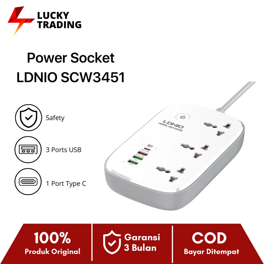 LDNIO SCW3451 POWER STRIP DEFENDER SERIES WIFI SMART