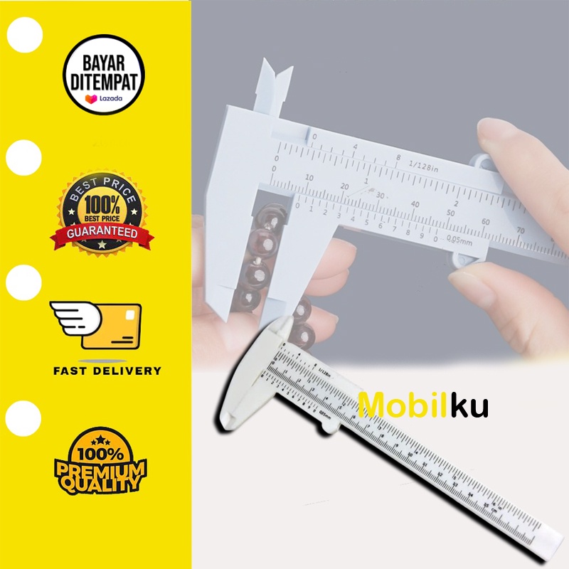 [BISA COD] Sigmat Plastik 6 inch Alat Ukur Sorong Jangka Sorong Vernier Caliper