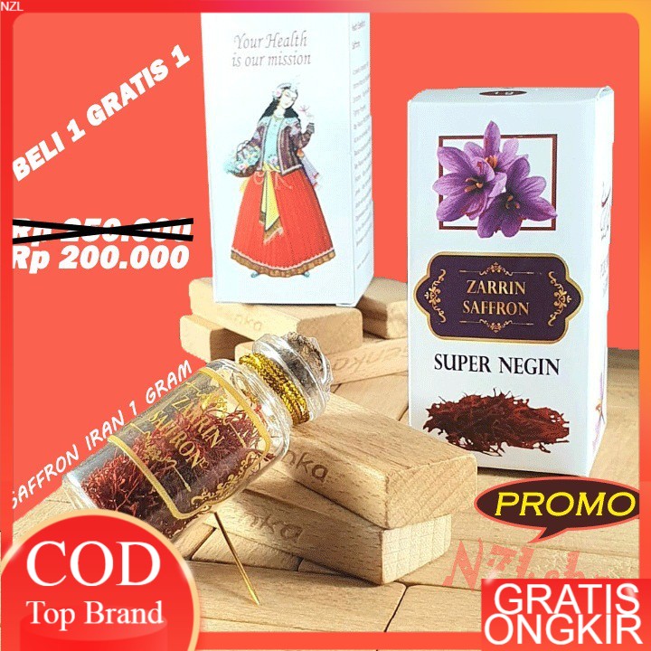 

BELI 1 GRATIS 1 SAFFRON IRAN 1 GRAM PREMIUM SUPER NEGIN (GRADE TERTINGGI) "TIDAK ASLI UANG KEMBALI