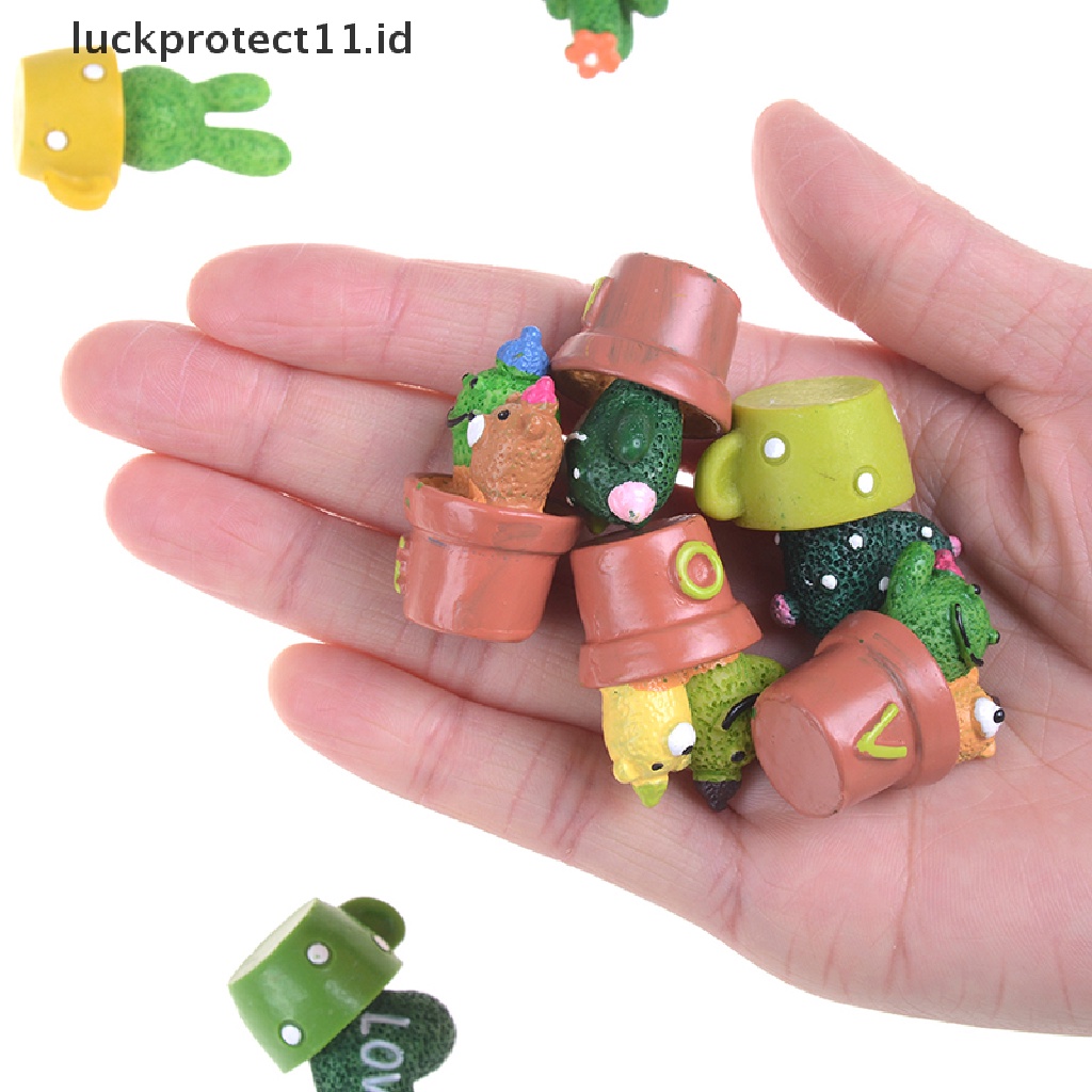 Ornamen Miniatur pot Kaktus Untuk Dekorasi Taman Rumah Boneka