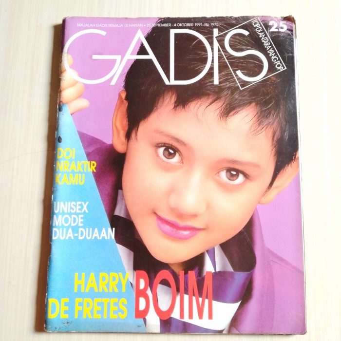 MAJALAH GADIS NO.25 SEP 1991 RIA PENTASARI + BONUS